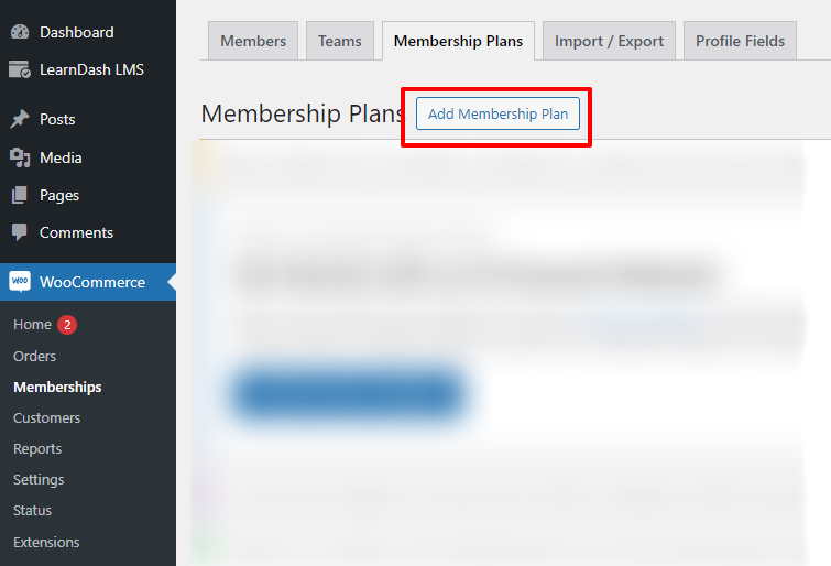 WooCommerce - Membership - Membership Plans